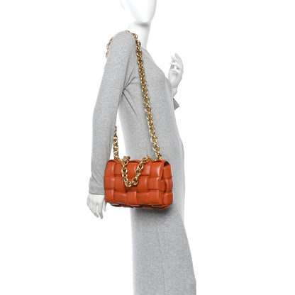 Bottega Veneta Lambskin Maxi Intreccio Padded Chain Cassette Crossbody Bag Clay 2 of 11
