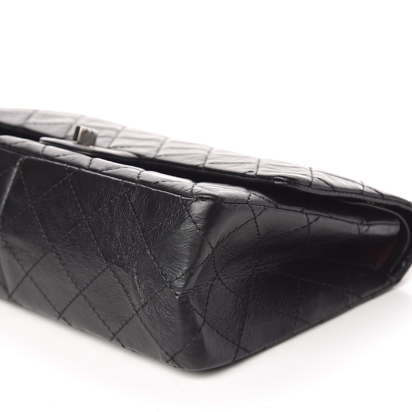 Aged Calfskin Quilted 2.55 Reissue 226 Flap Black