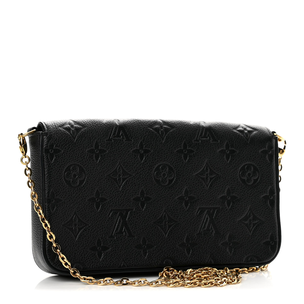 Louis Vuitton Empreinte Pochette Felicie Chain Wallet Black 3 of 11