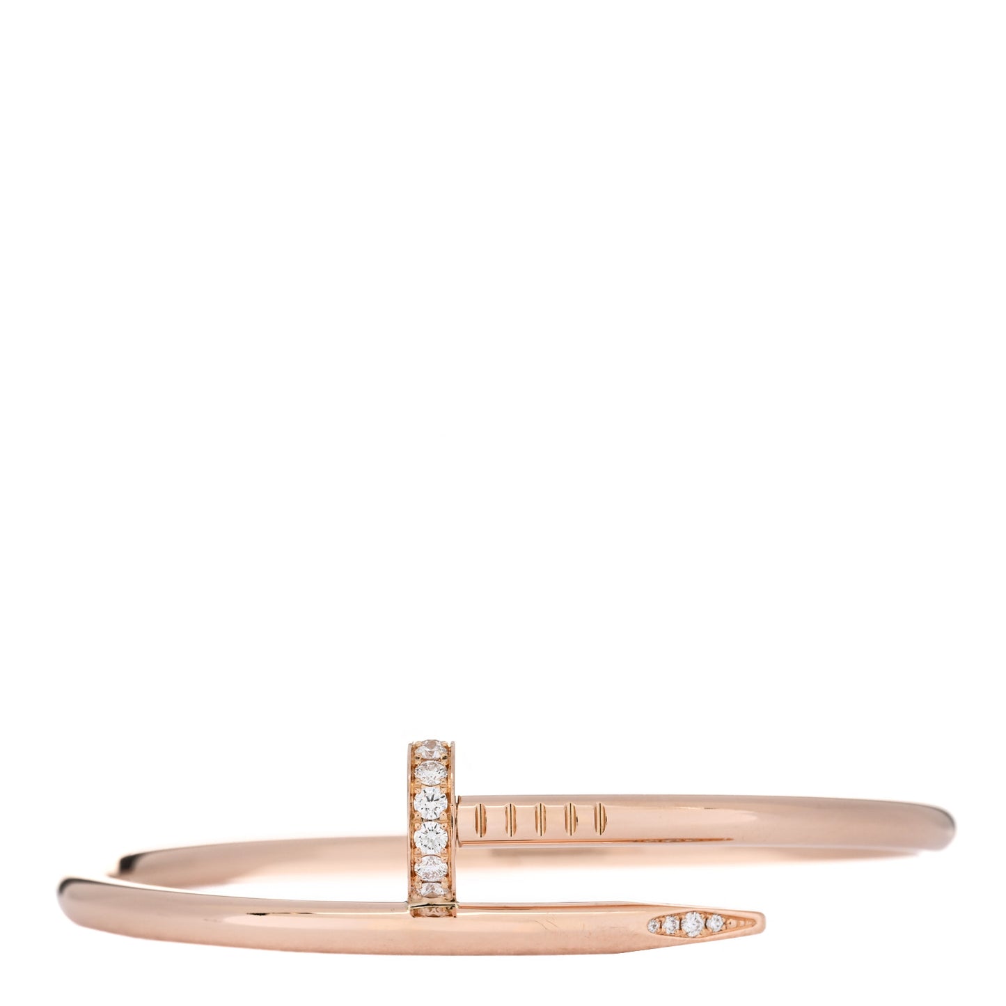 18K Pink Gold Diamond Juste Un Clou Bracelet 16