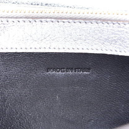 Saint Laurent Metallic Calfskin Monogram Chain Wallet Argento 7 of 11