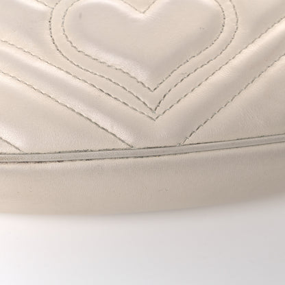 Gucci Calfskin Matelasse Super Mini GG Marmont Shoulder Bag White 14 of 19