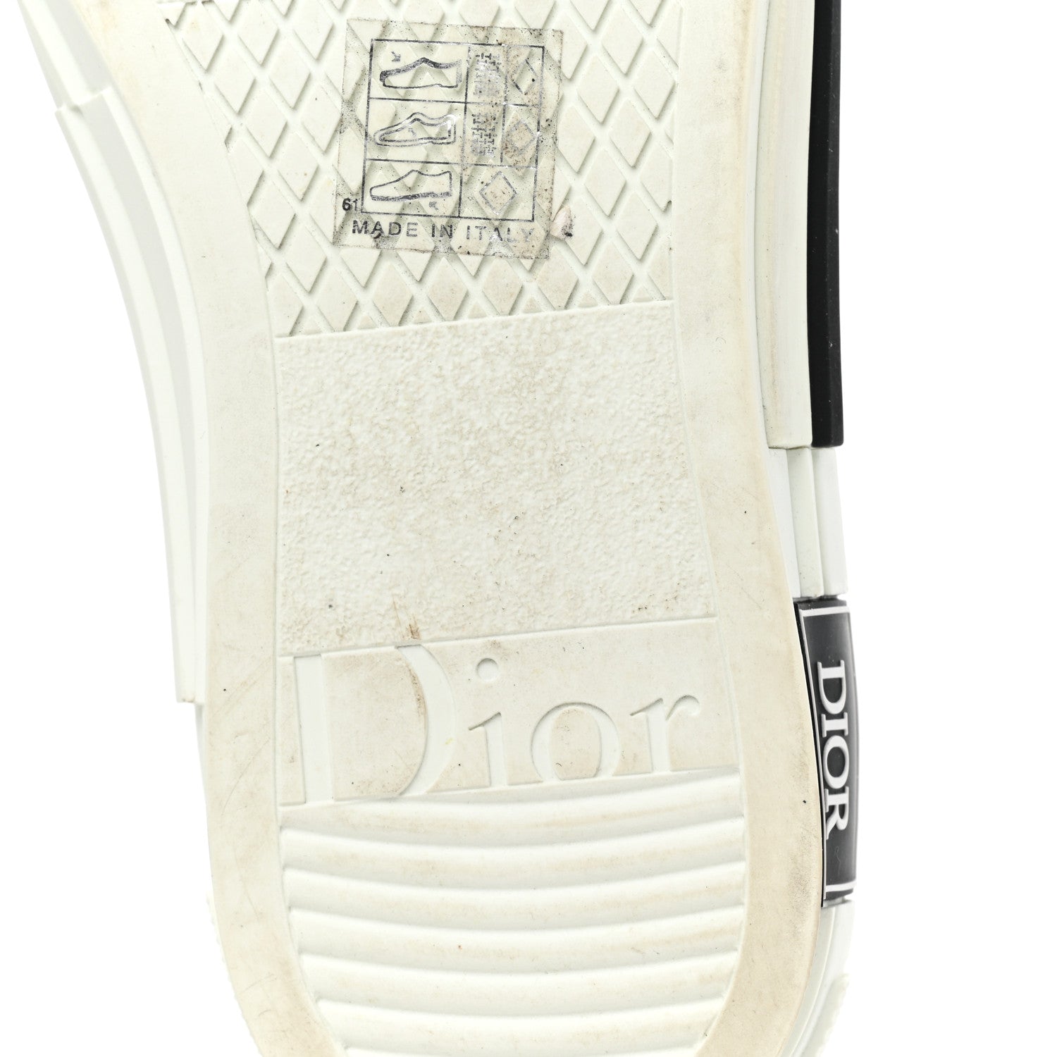 Christian Dior Technical Canvas Mesh Oblique Printed Mens B23 Low Top Sneakers 40 Black White 6 of 10