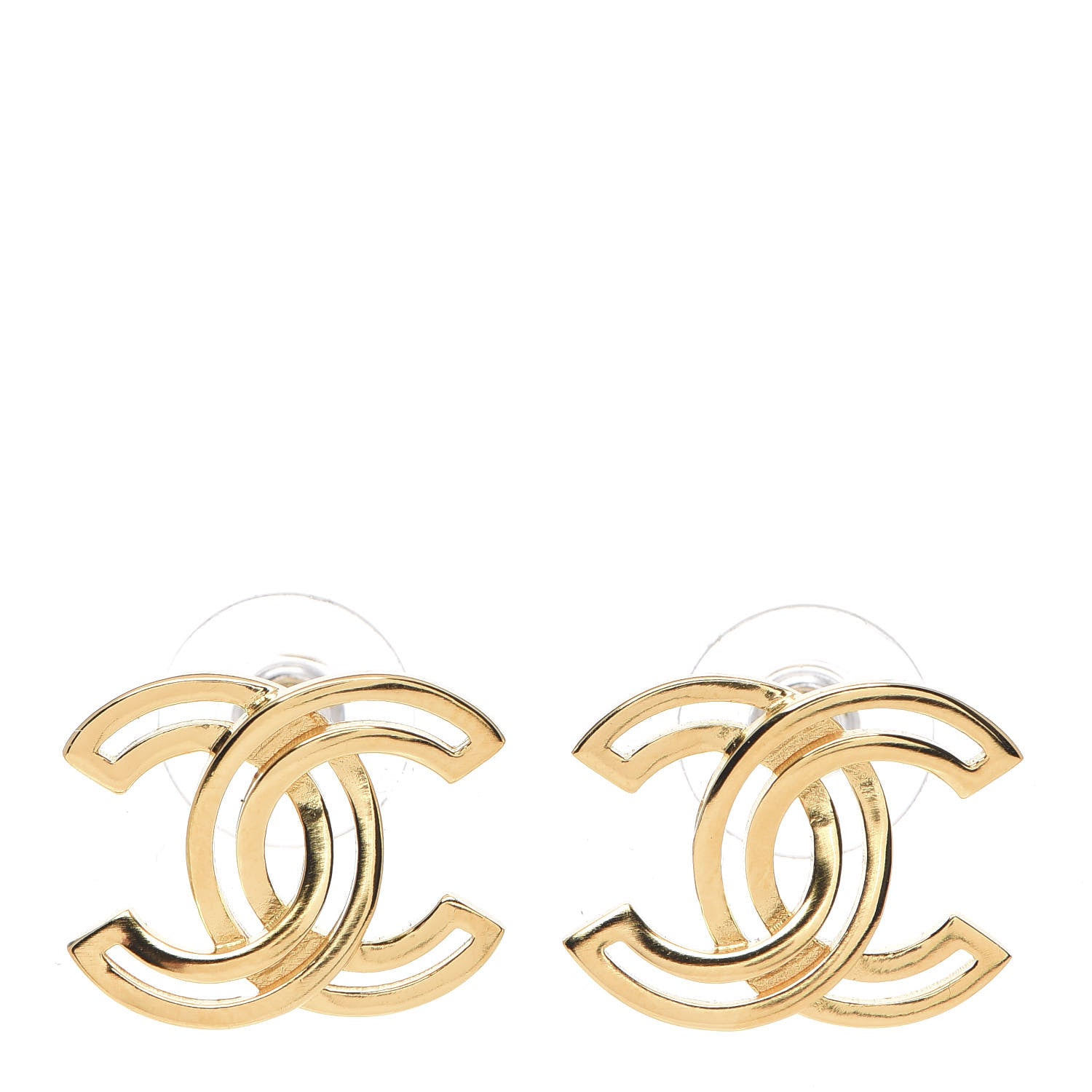 Chanel Metal Obazine CC Earrings Gold 1 of 4