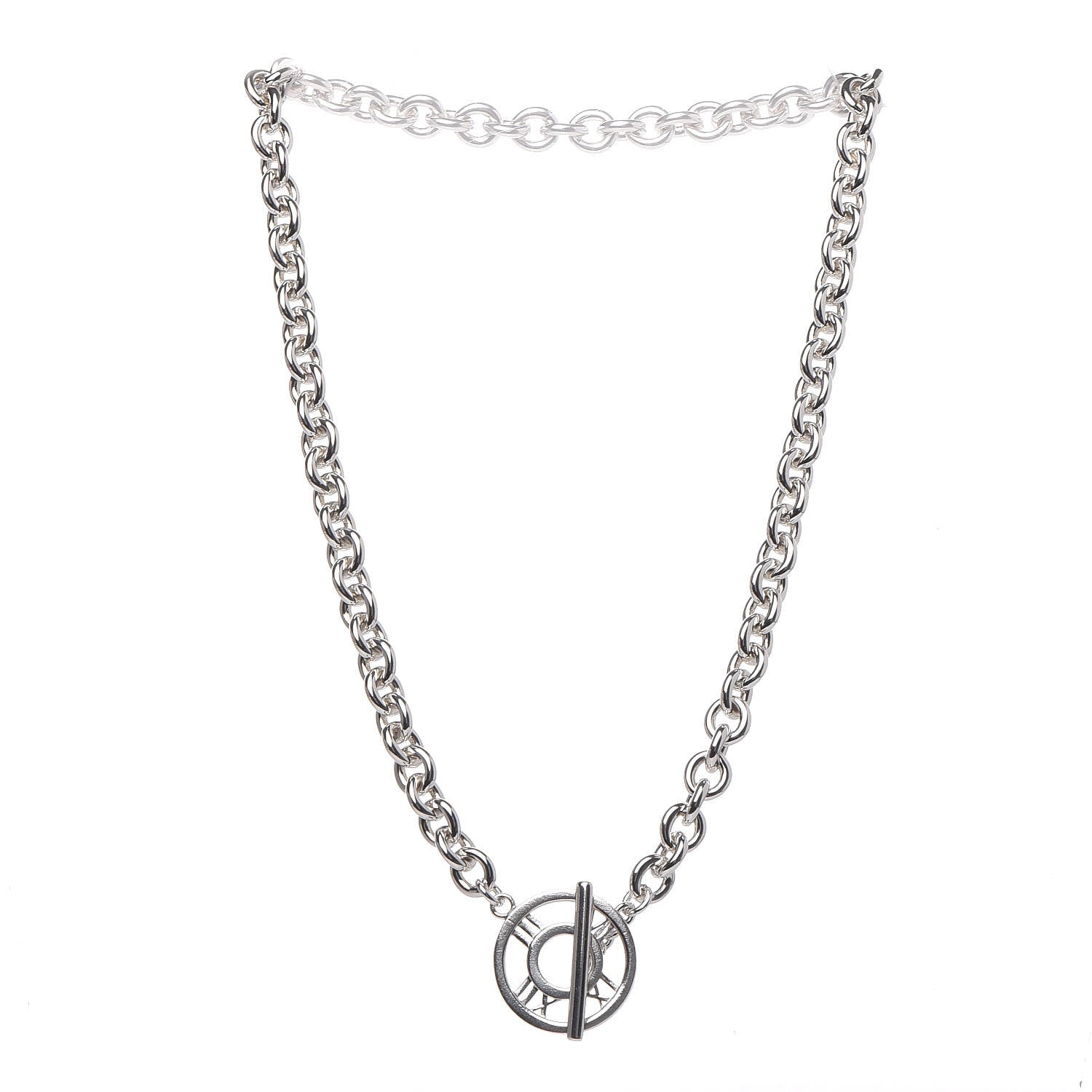 Tiffany Sterling Silver Atlas Toggle Chain Necklace 3 of 5