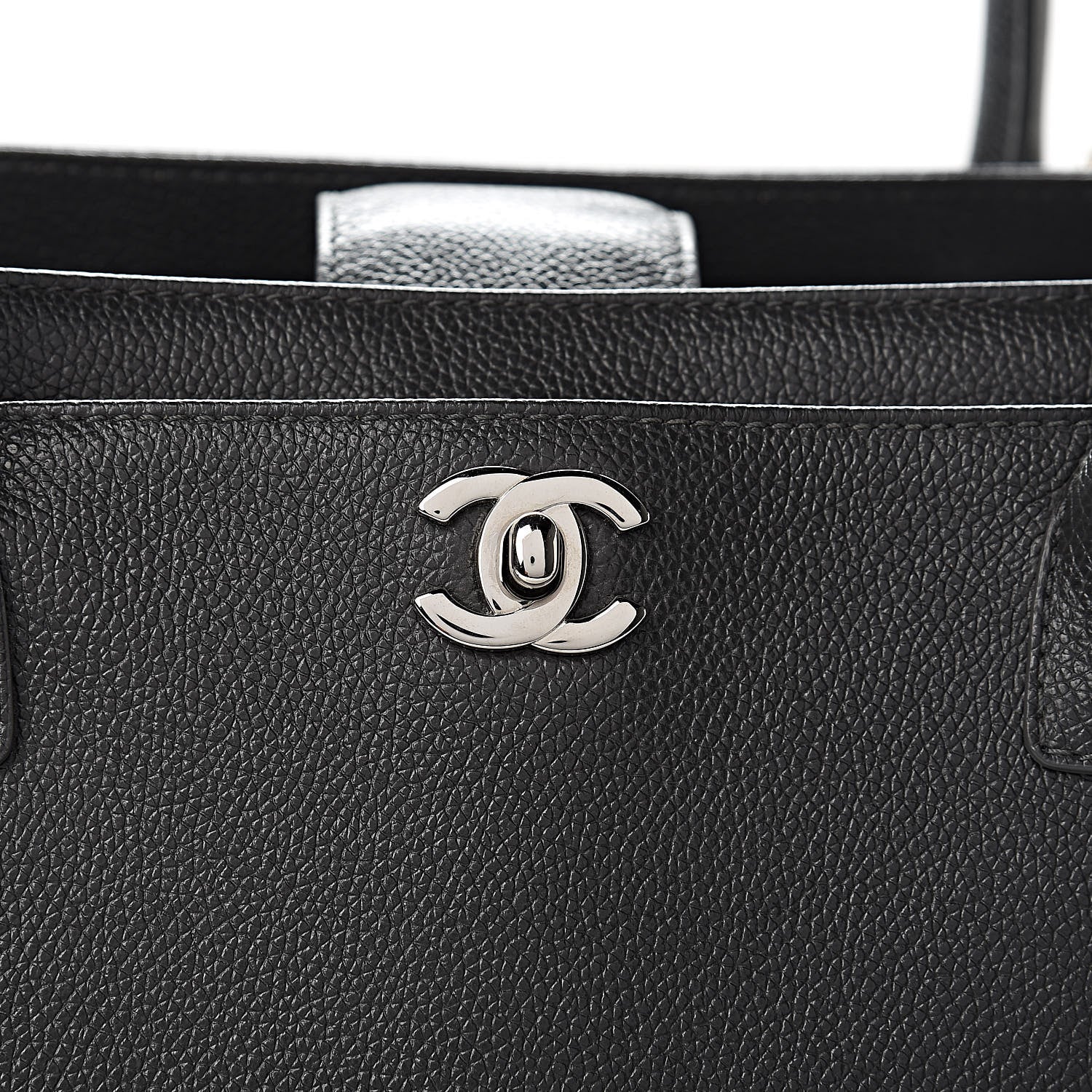Chanel Calfskin Cerf Executive Shopper Tote Dark Grey 8 of 10