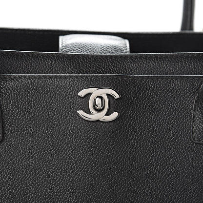 Chanel Calfskin Cerf Executive Shopper Tote Dark Grey 8 of 10