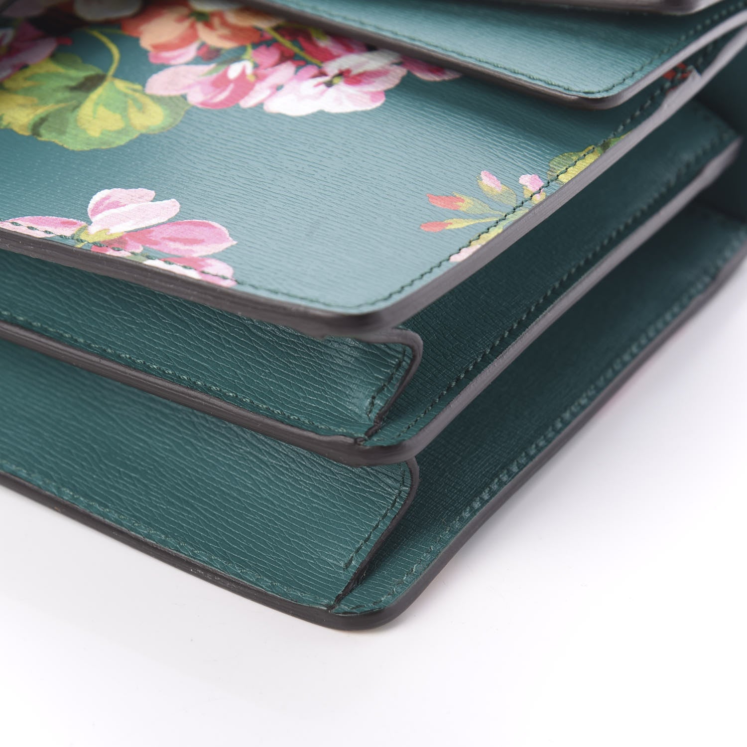 Gucci Calfskin Blooms Print Small Dionysus Shoulder Bag Bright Emerald Multicolor 9 of 9