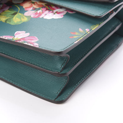 Gucci Calfskin Blooms Print Small Dionysus Shoulder Bag Bright Emerald Multicolor 9 of 9