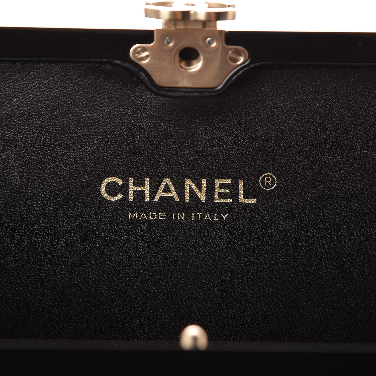 Chanel Plexiglass Gift Box Clutch Black 6 of 9