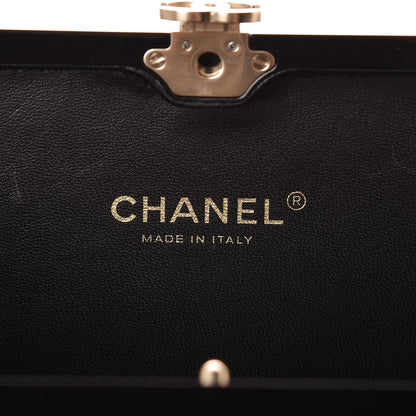 Chanel Plexiglass Gift Box Clutch Black 6 of 9