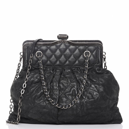 Chanel Iridescent Calfskin Chic Quilt Frame Tote Black 1 of 8