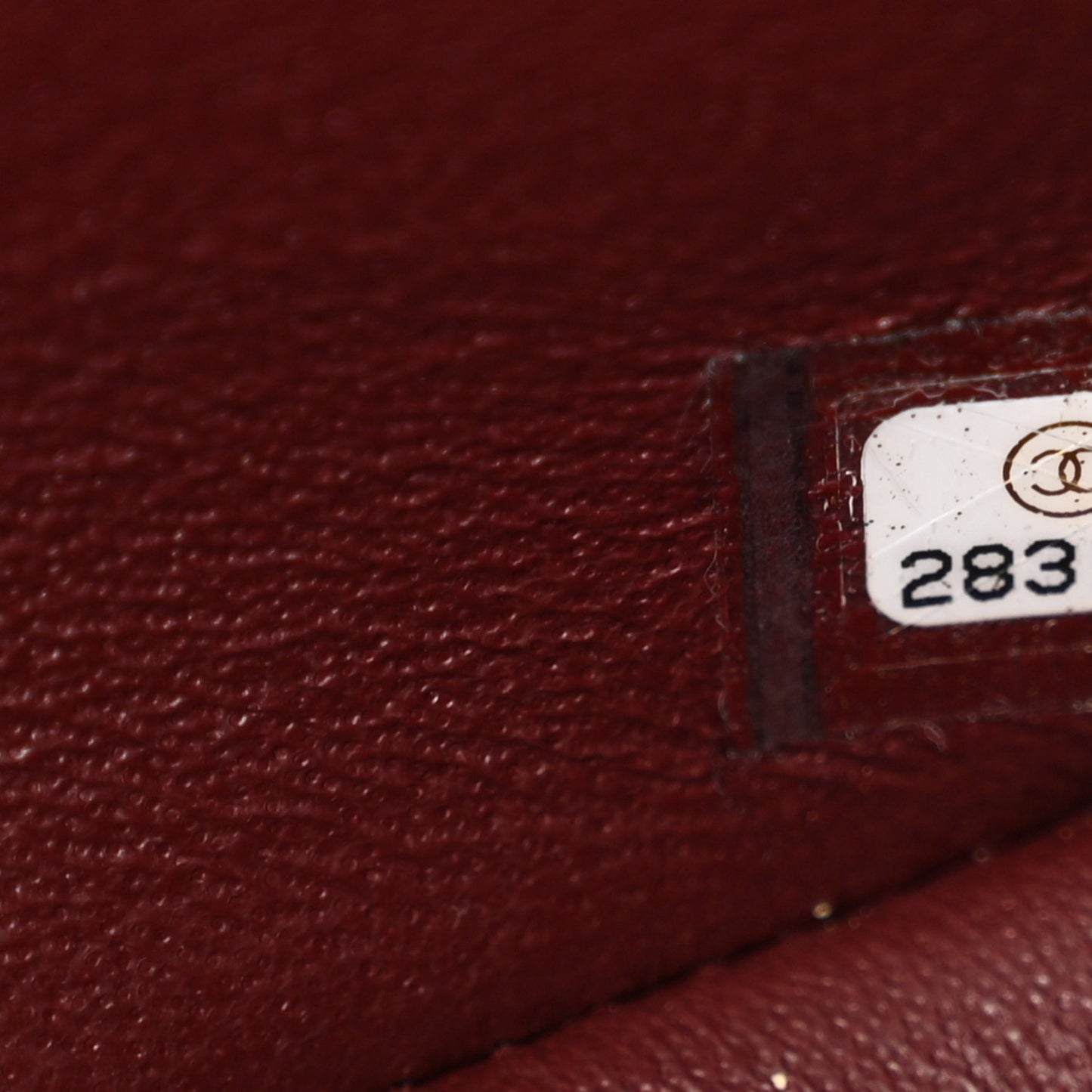 Lambskin Quilted Mini Rectangular Flap Burgundy