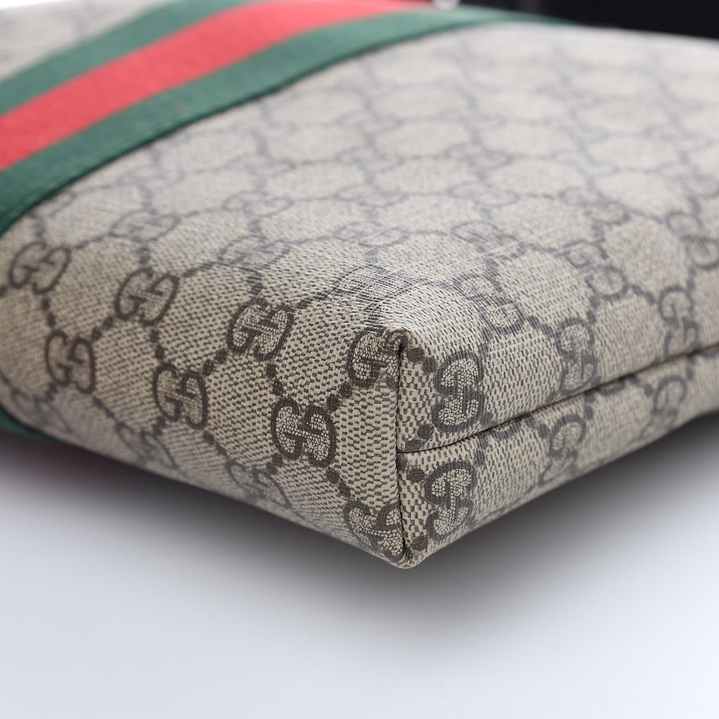 GG Supreme Monogram Web Messenger Bag Black