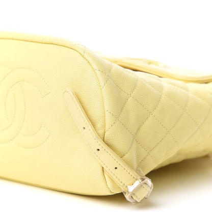 Chanel Caviar Quilted Filigree Backpack Yellow 7 of 8
