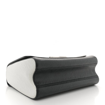 Louis Vuitton Epi Love Lock Charm Twist Shoulder Bag MM Black White 5 of 11