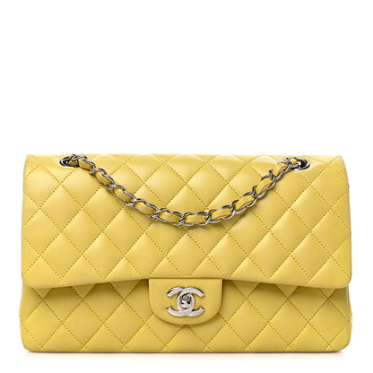 Chanel Lambskin Quilted Medium Double Flap Yellow 1 of 15