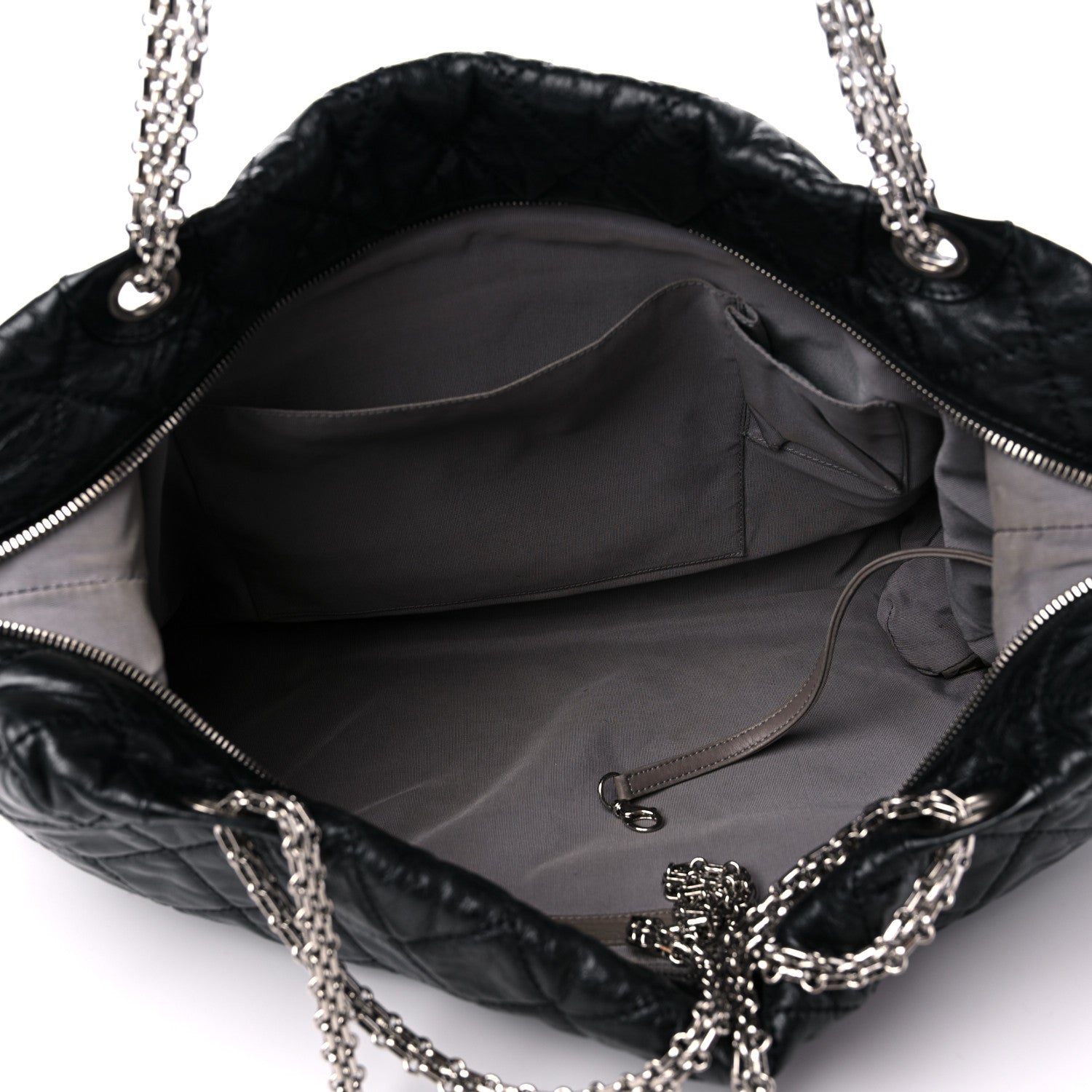 Chanel Aged Calfskin Oversized Reissue Overnight Tote Black 5 of 14