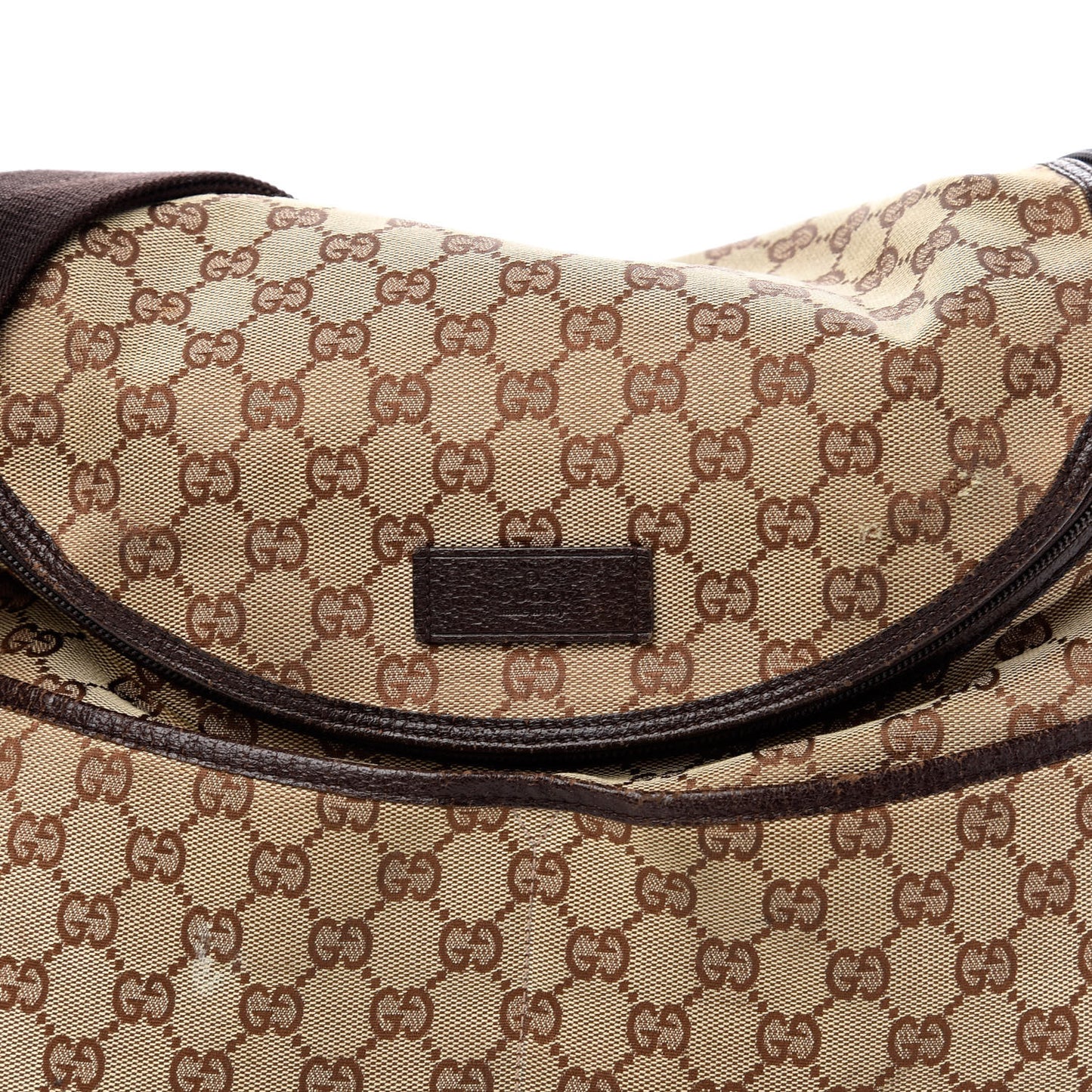 Monogram Natural Pigskin Large Diaper Bag Beige Ebony Cocoa Dark Chocolate