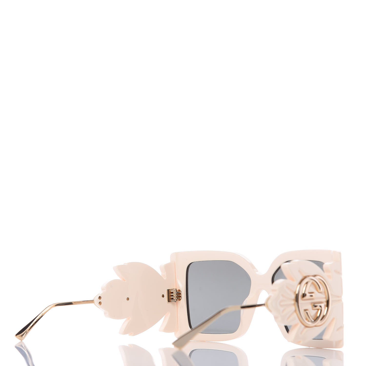 Gucci Acetate Square Frame Wing Sunglasses GG0535S Ivory 3 of 8