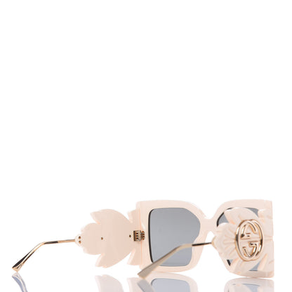 Gucci Acetate Square Frame Wing Sunglasses GG0535S Ivory 3 of 8