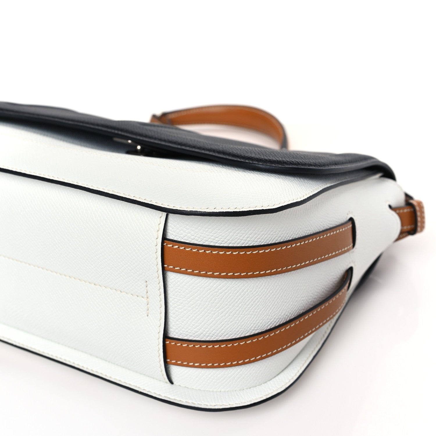 Hermes Epsom Butler Harnais White Black Natural 9 of 10