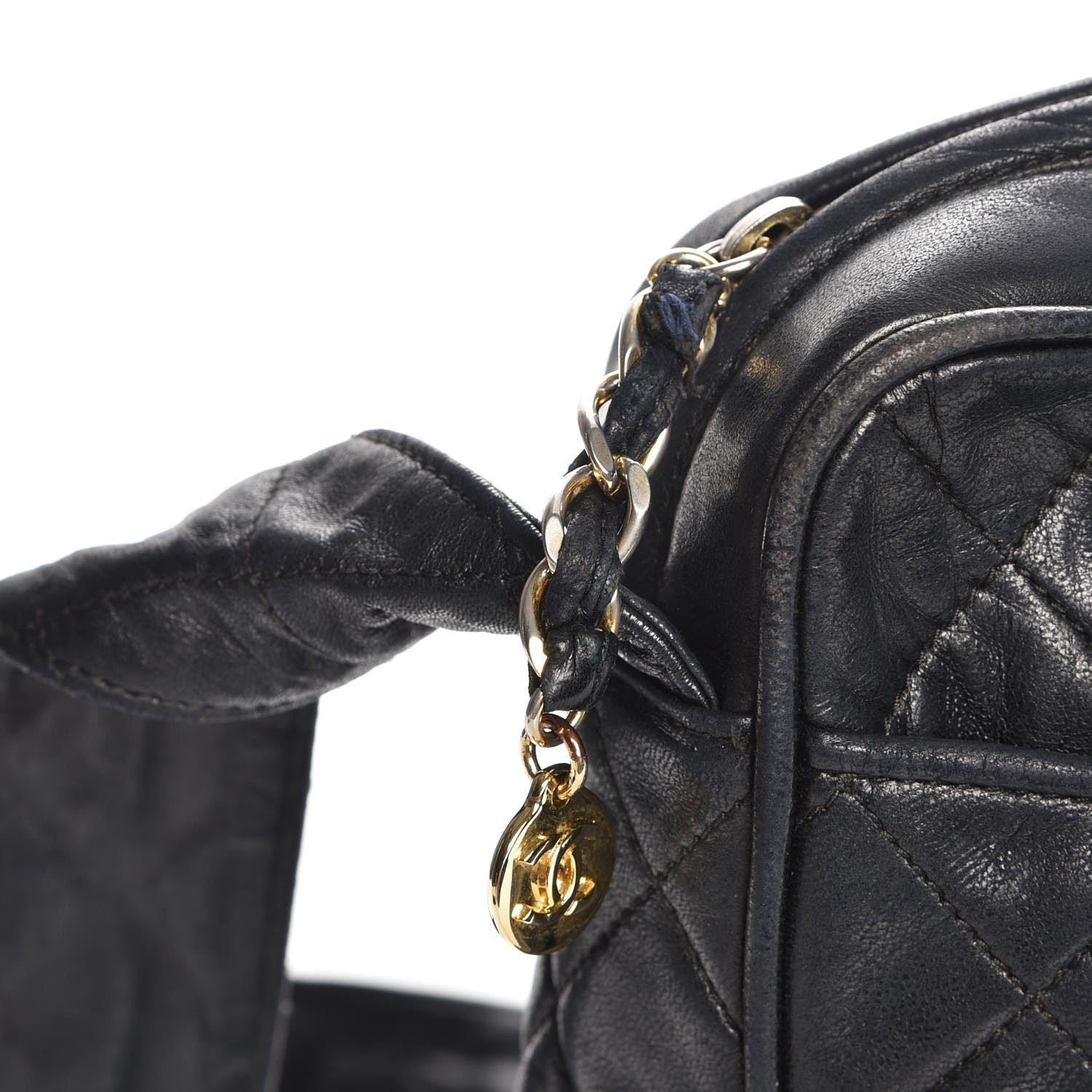 Chanel Lambskin Quilted CC Camera Case Black 9 of 11