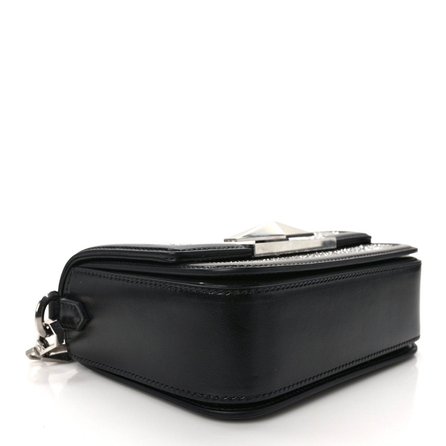 Jimmy Choo Calfskin Crystal Diamond Crossbody Black 4 of 11