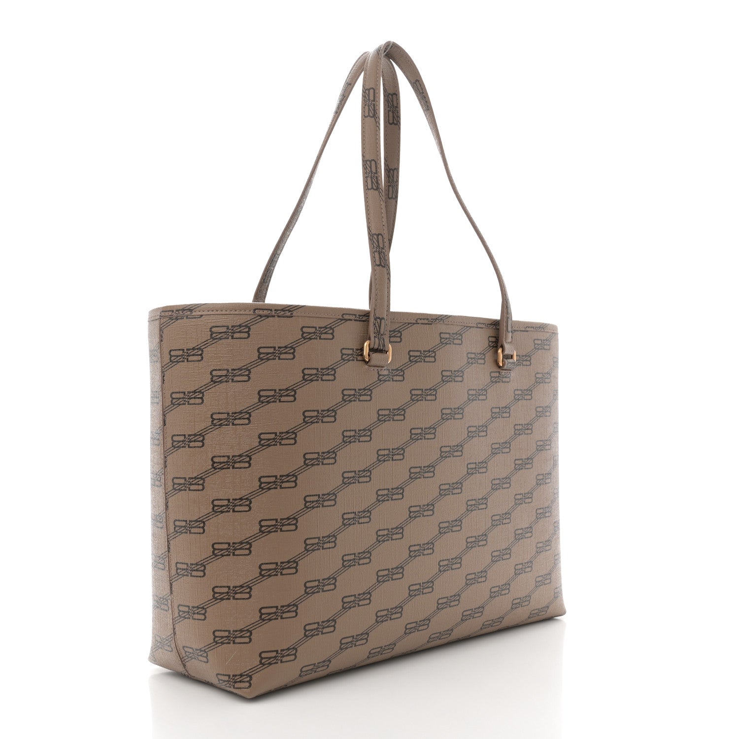 Balenciaga Coated Canvas BB Monogram Medium Signature East West Shopper Bag Beige Brown 3 of 11