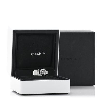 Chanel 18K White Gold Diamond Eternal Number 5 Ring 53 6.5 5 of 5
