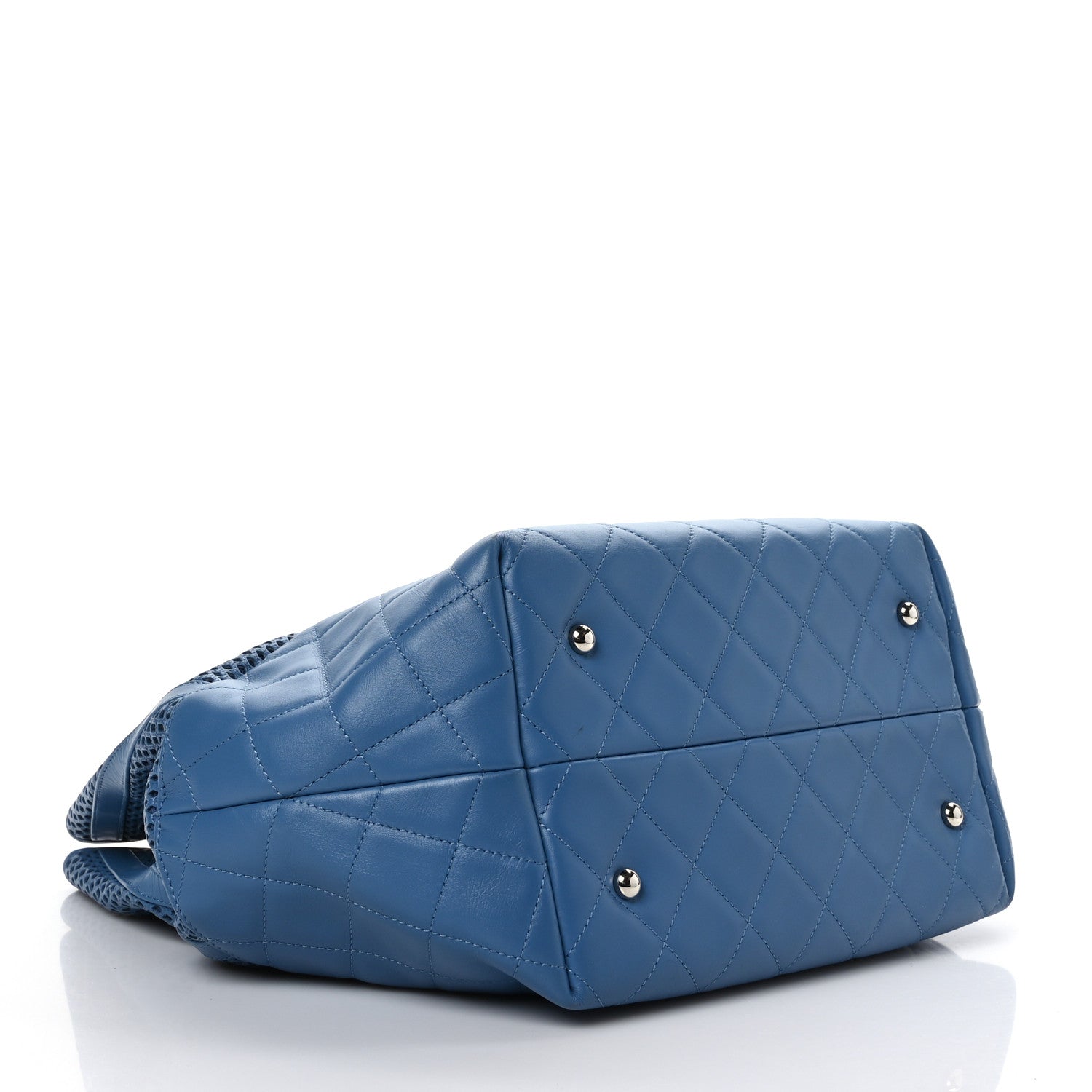 Chanel Calfskin Perforated Up In The Air North South Tote Blue 4 of 9