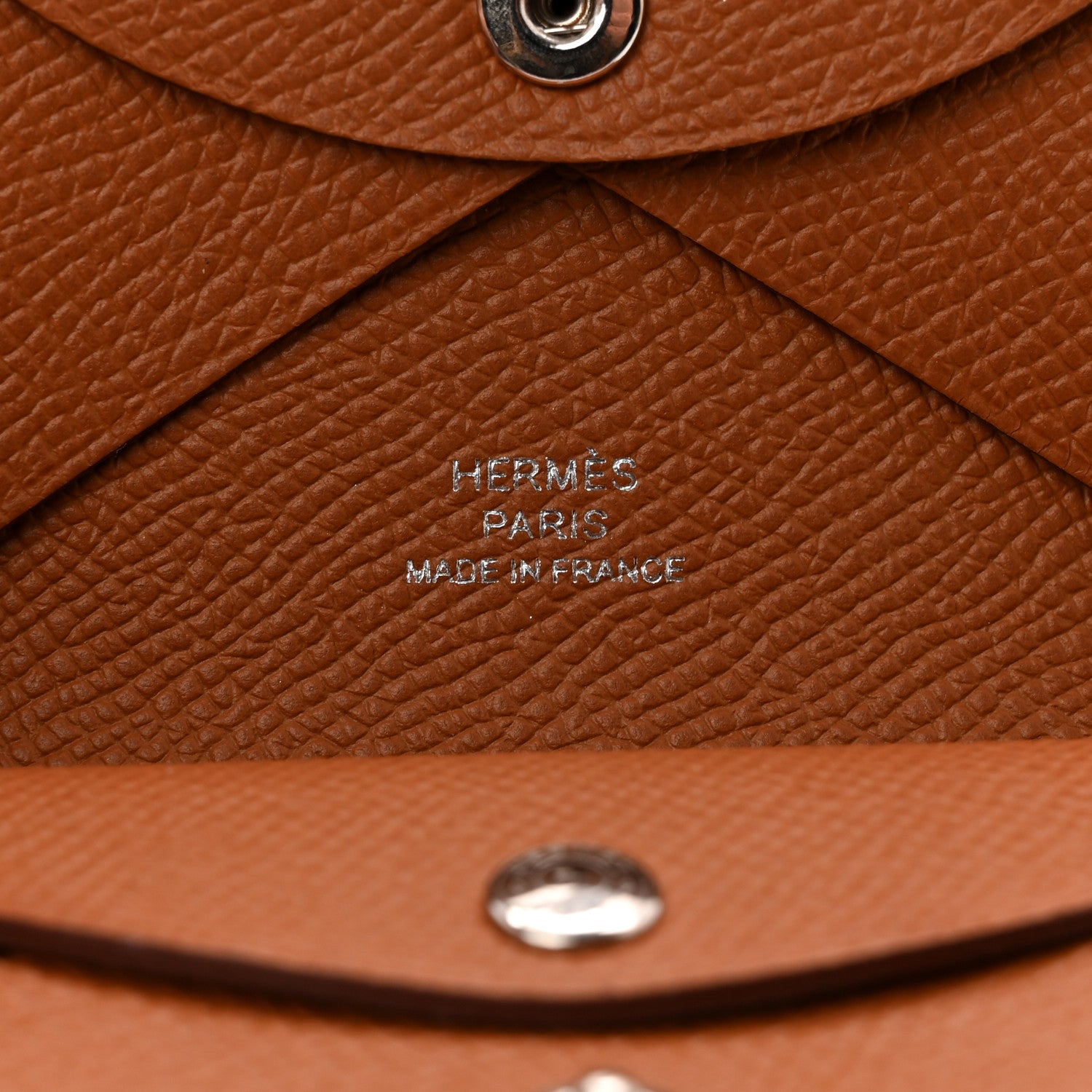 Hermes Epsom Calvi Duo Card Case Gold 6 of 6