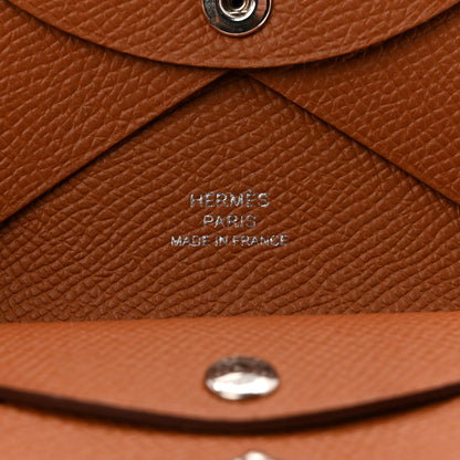 Hermes Epsom Calvi Duo Card Case Gold 6 of 6