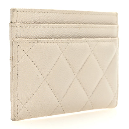 Chanel Caviar Quilted Vintage Mademoiselle Card Holder White 3 of 12