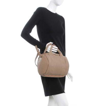 Alexander Wang Pebbled Lambskin Rockie Latte Rose Gold Hardware 3 of 16