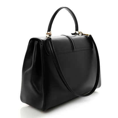 Celine Satinated Calfskin Large 16 Top Handle Bag Black 3 of 9