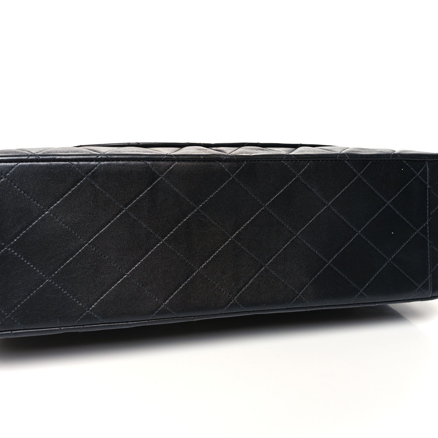 Lambskin Quilted XL Jumbo Single Flap Black
