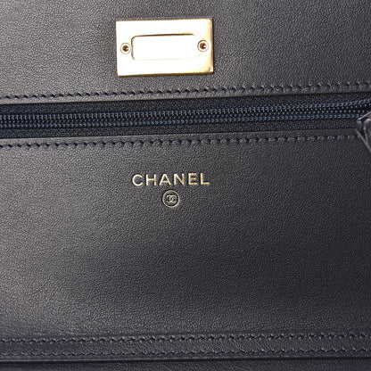Chanel Aged Calfskin Quilted Reissue Wallet On Chain WOC Navy 6 of 11