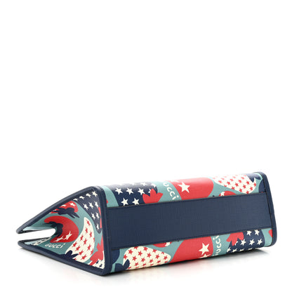 Gucci Coated Canvas Strawberry Stars Childrens Tote Red White Blue 4 of 11