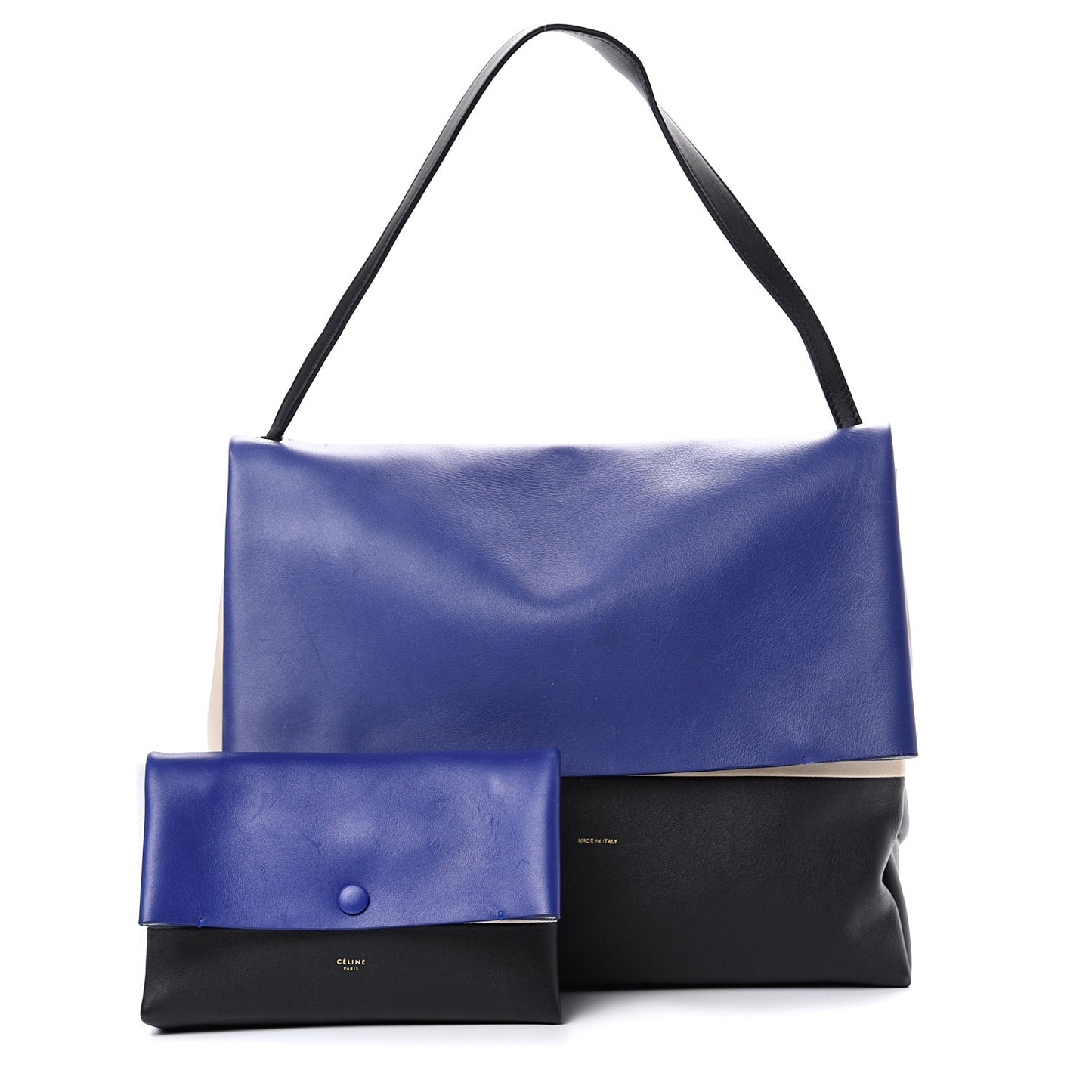 Calfskin All Soft Shoulder Bag Indigo
