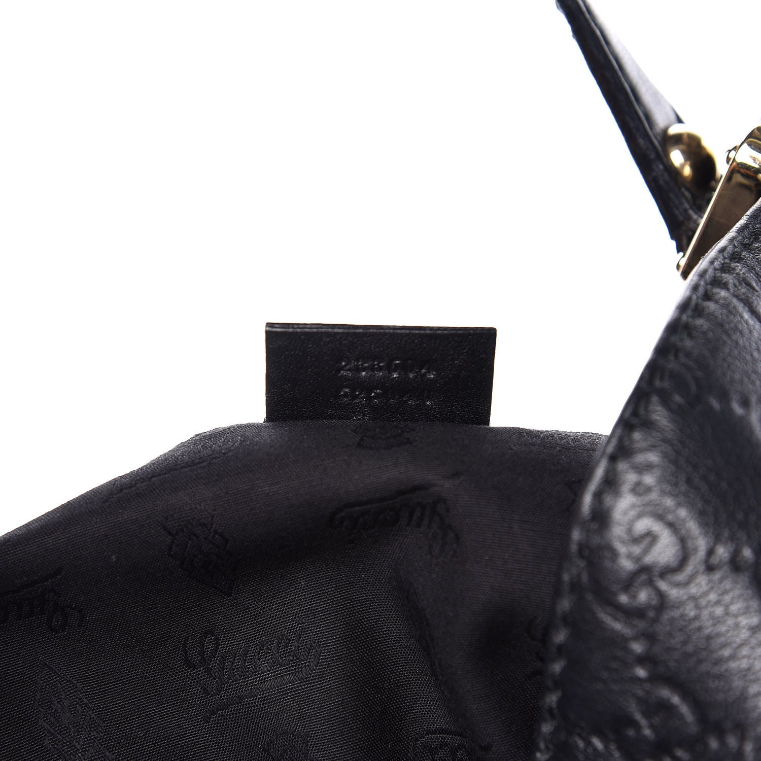 Gucci Guccissima Large New Ladies Web Hobo Black 7 of 11