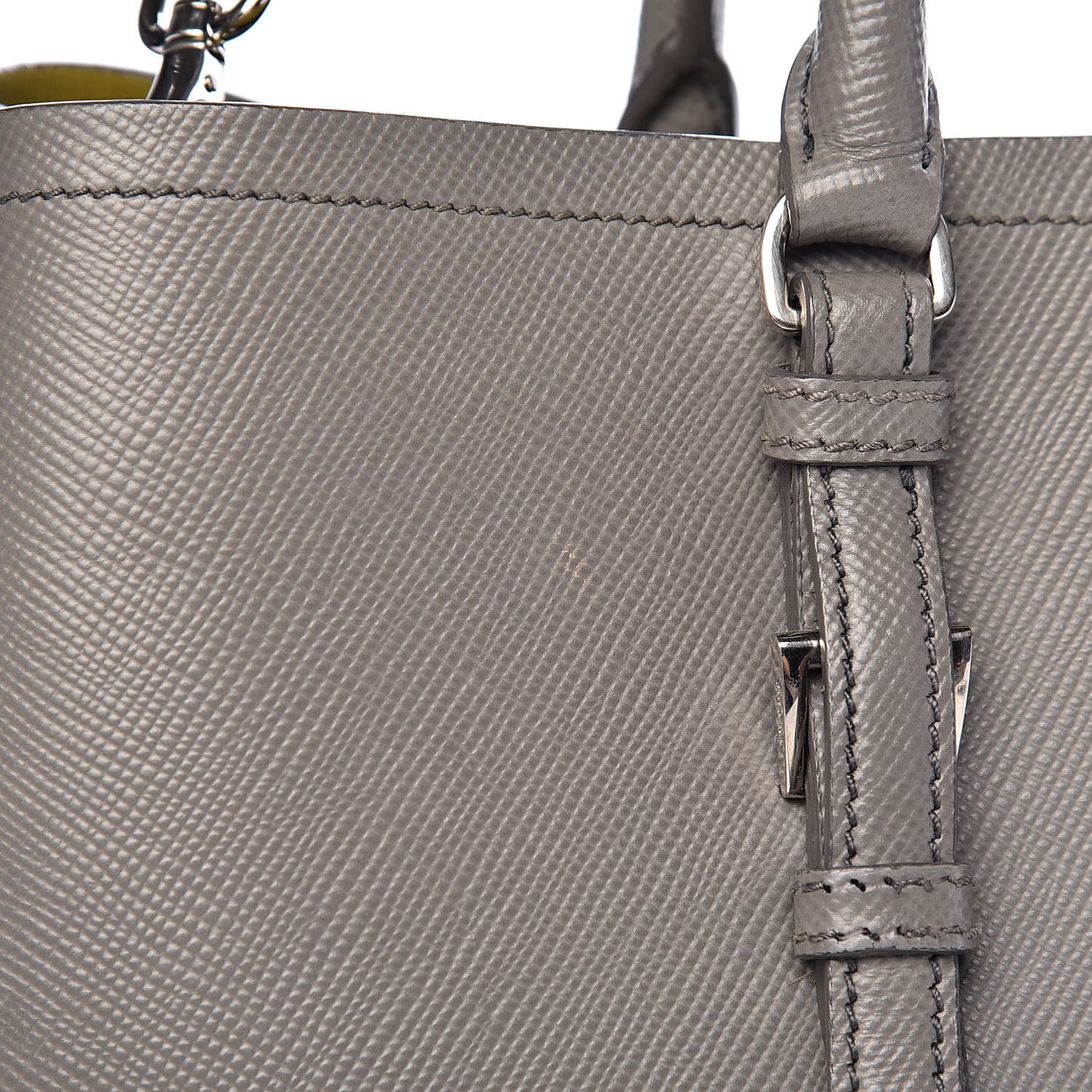 Saffiano Cuir Medium Double Handle Tote Marmo Salvia