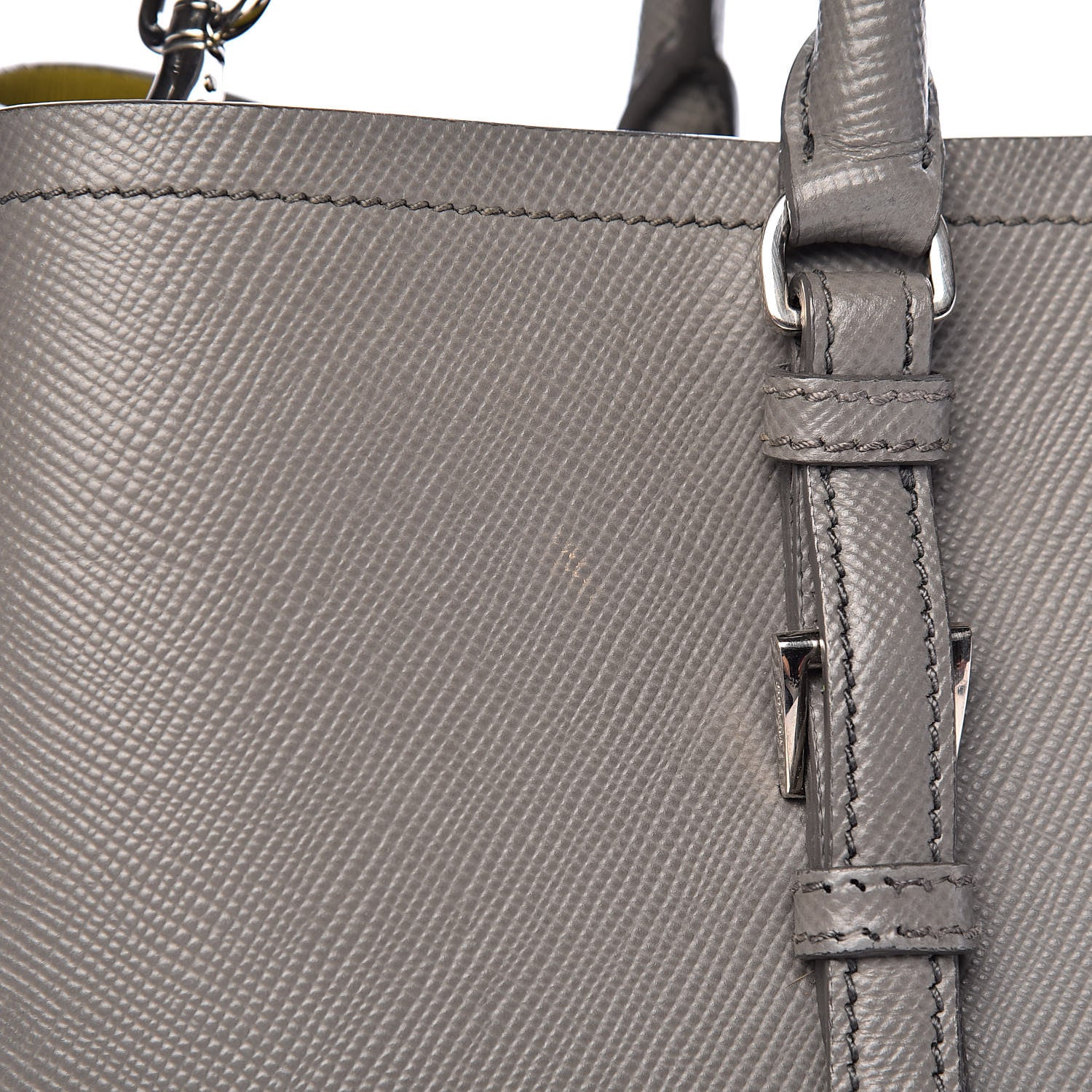 Prada Saffiano Cuir Medium Double Handle Tote Marmo Salvia 15 of 20