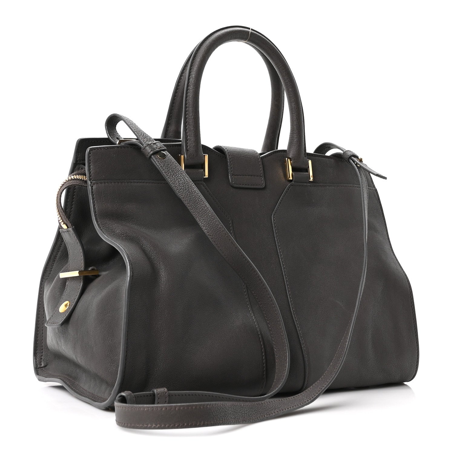 Saint Laurent Sheepskin Medium Cabas ChYc Grey 2 of 9