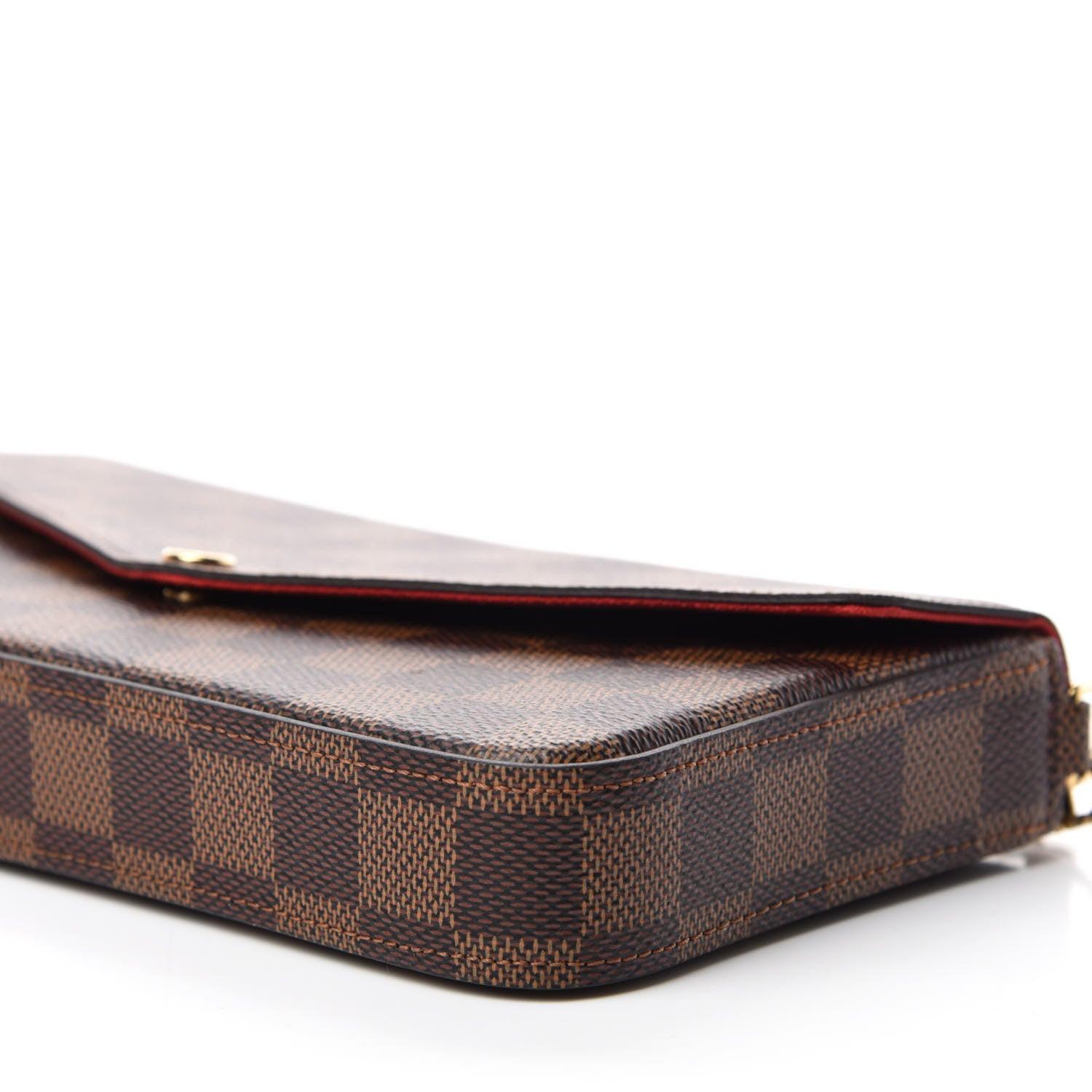 Louis Vuitton Damier Ebene Pochette Felicie Chain Wallet 7 of 12