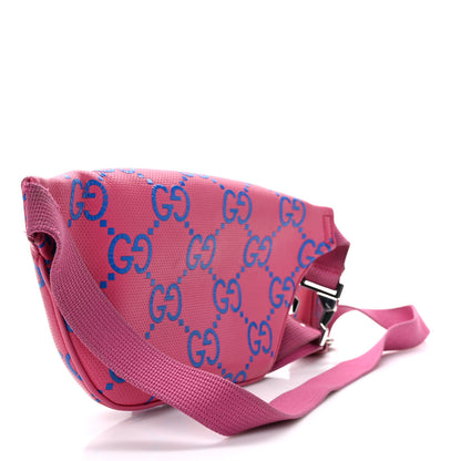 Gucci Calfskin GG Tennis Bi-Color Embossed Belt Bag Modern Fucsia Modern Blue 3 of 10