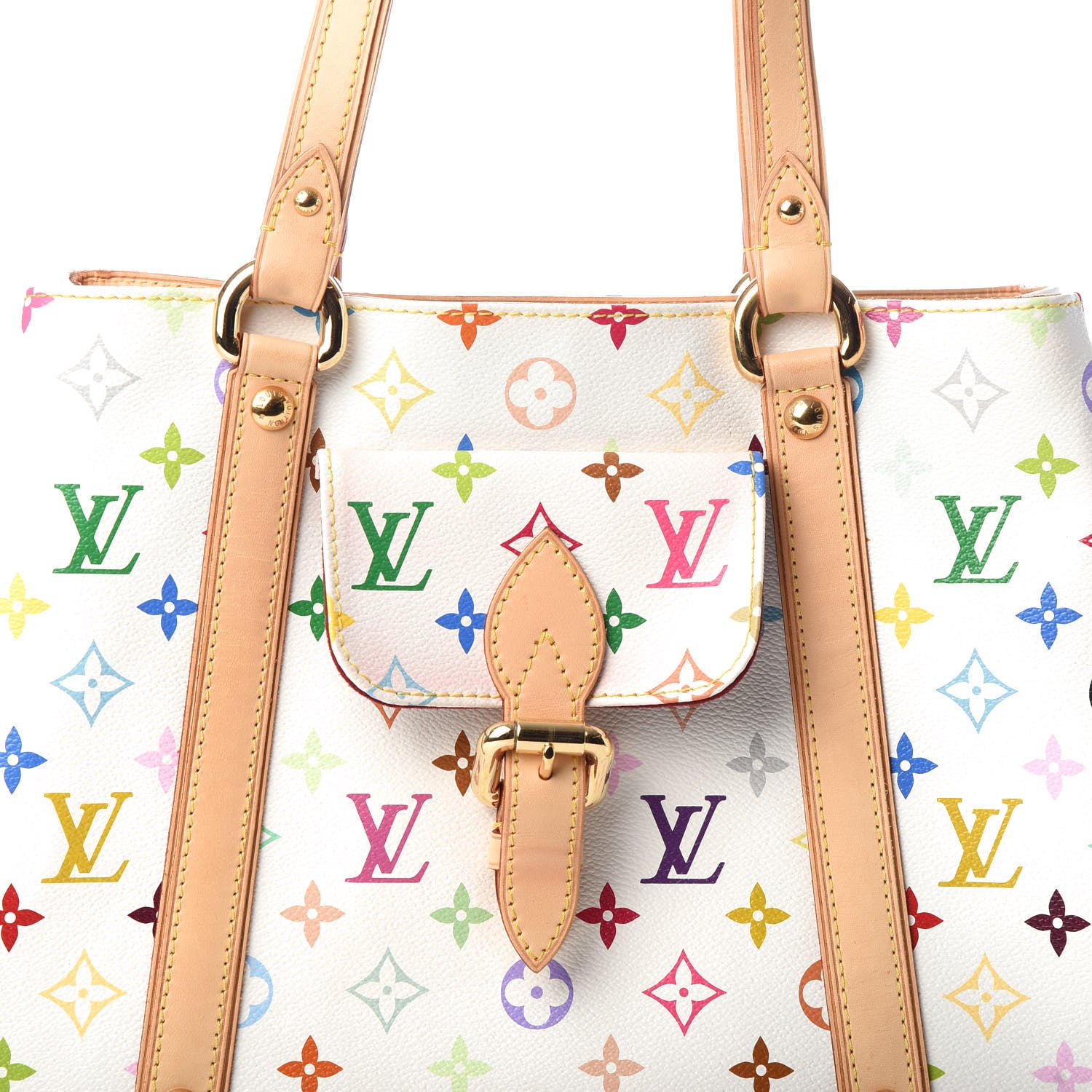 Louis Vuitton Monogram Multicolor Aurelia MM White 7 of 9