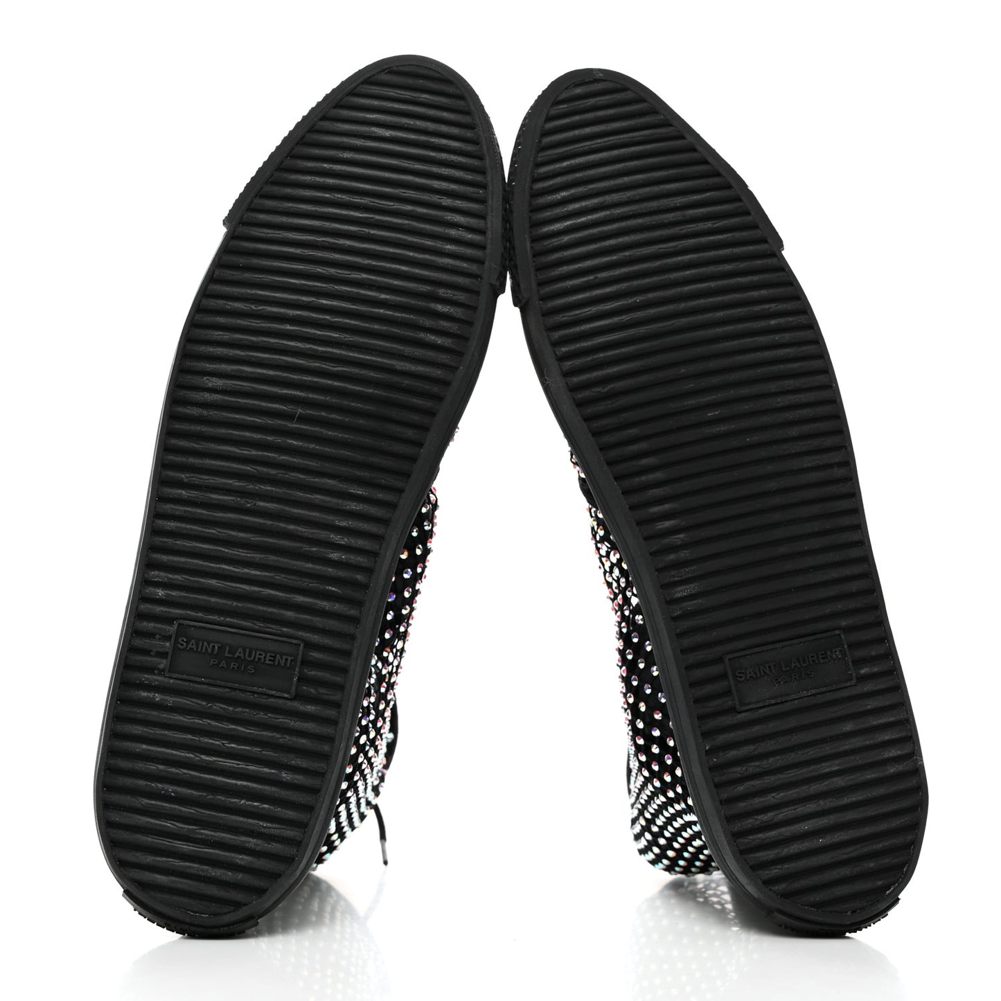 Mesh Crystal Mid Top Sneakers 37 Black