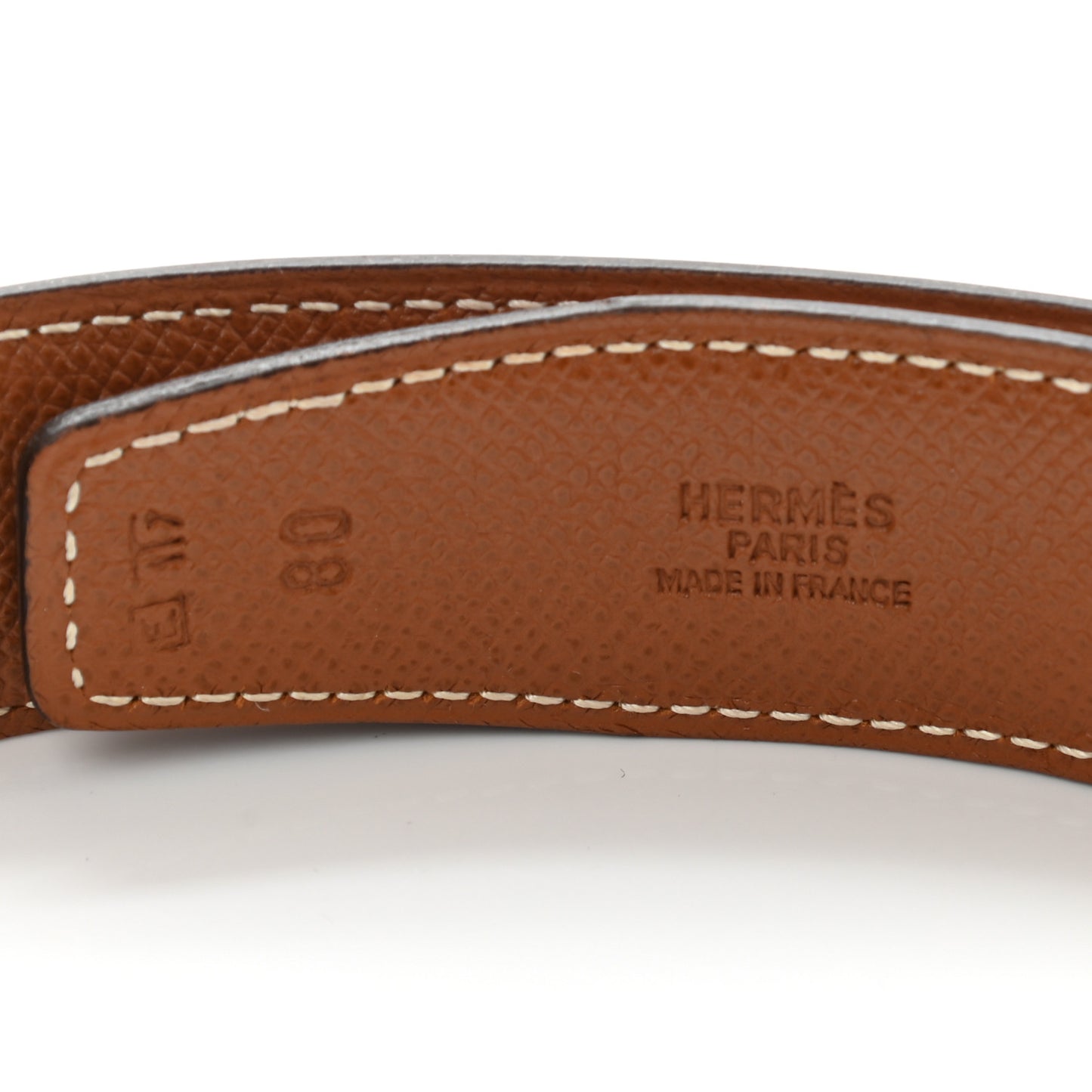 Box Courchevel 32mm Belt Strap 80 Rouge H Gold