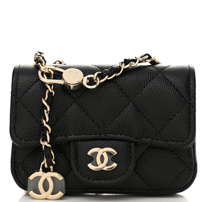 Chanel Caviar Quilted Mini Chain Belt Bag Black 9 of 12